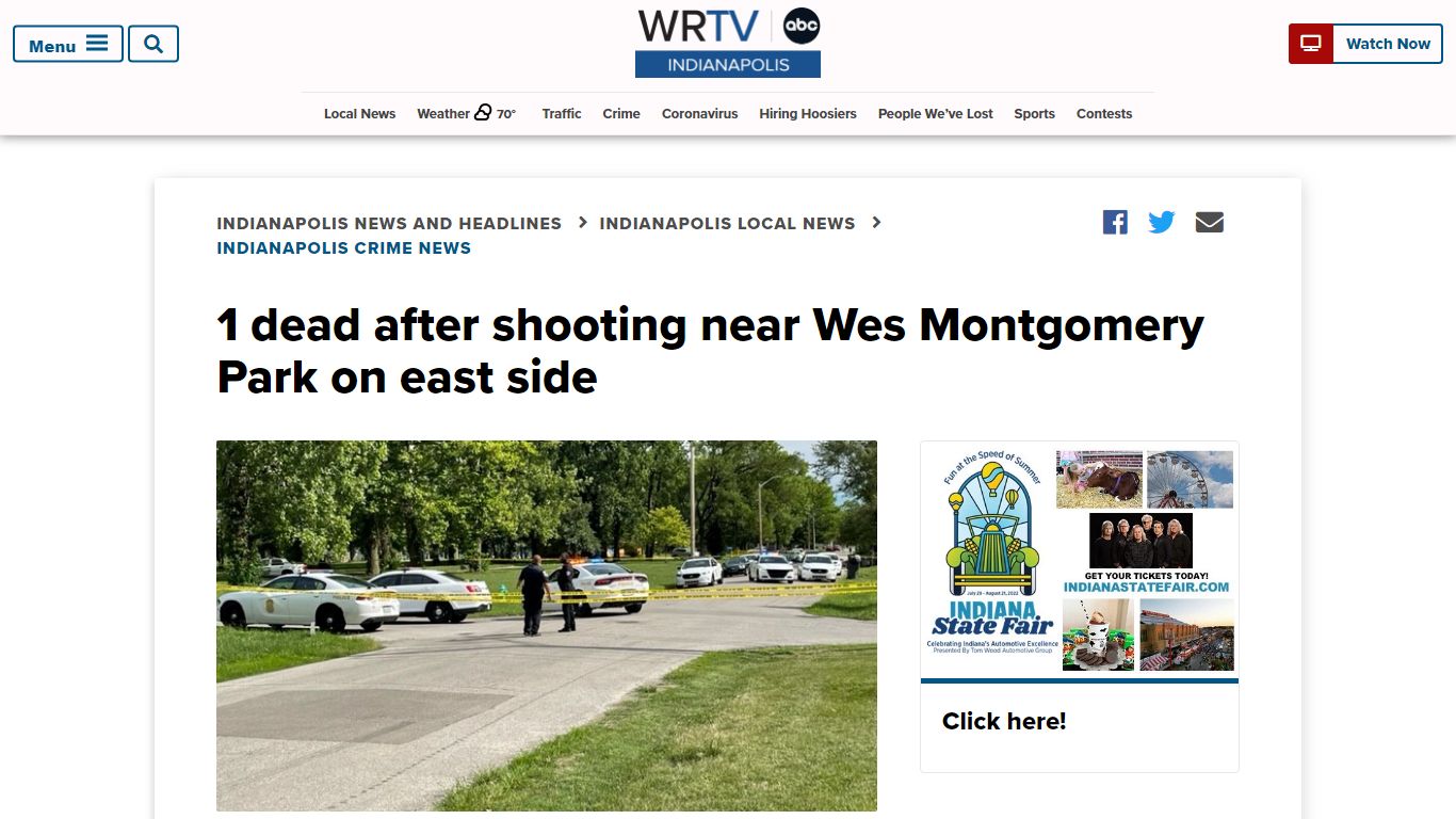 1 dead after shooting near Wes Montgomery Park on east side